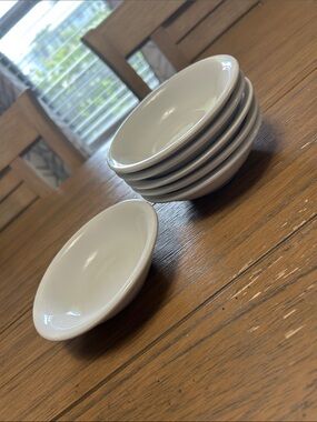 White Ceramic Small Bowls - Set of 6